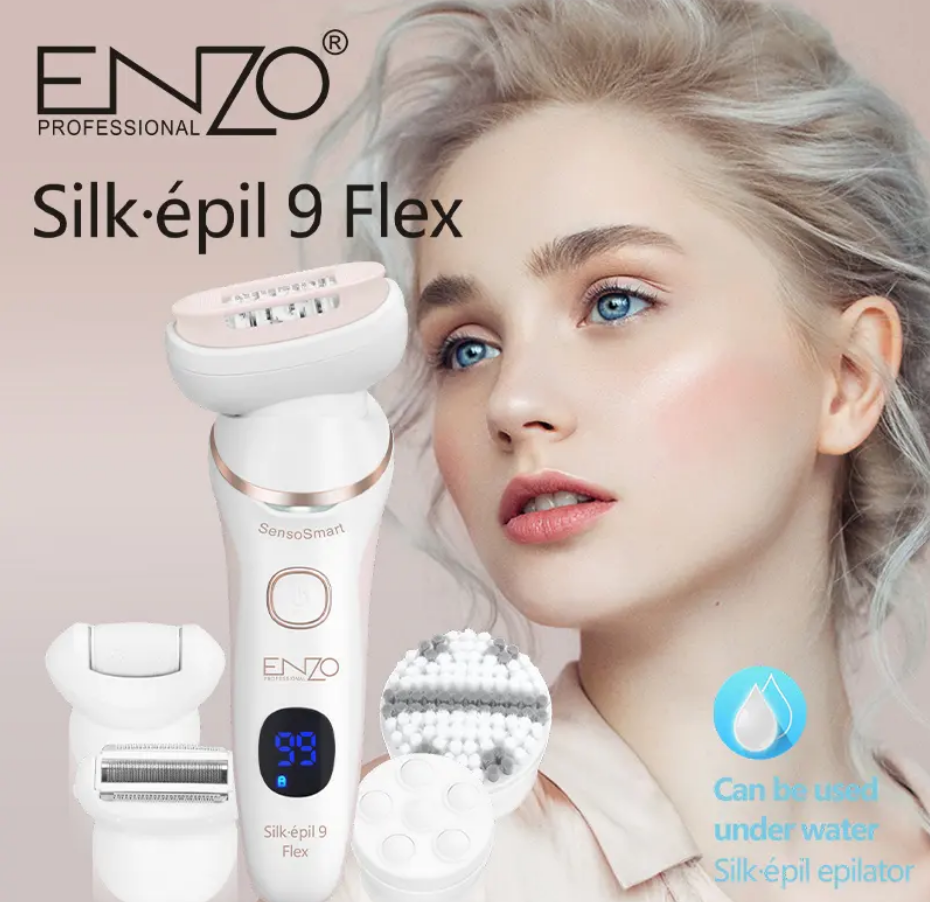 ENZO  5 in 1 Epilator&shaver&facial clean brush&massager