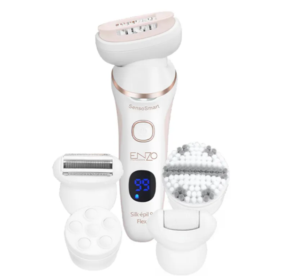 ENZO  5 in 1 Epilator&shaver&facial clean brush&massager