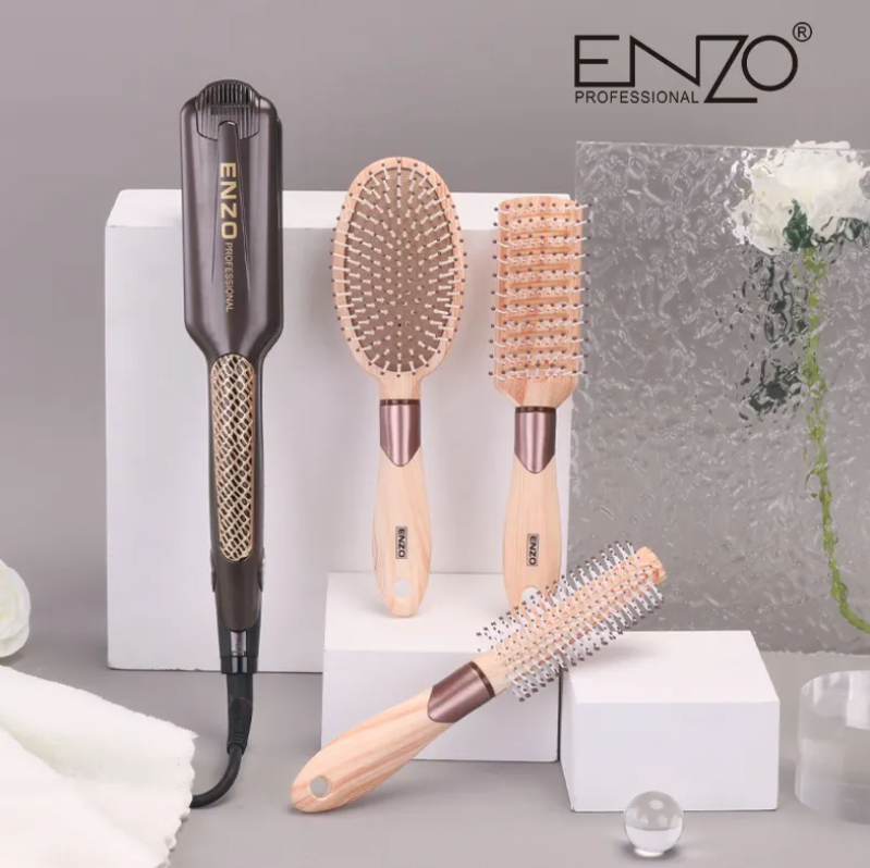 ENZO   Titanium Plates  Ceramic Hair Straightener with