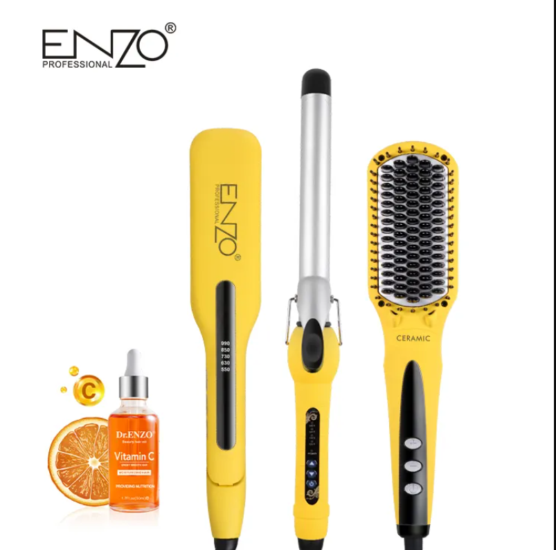 ENZO Professional Hair Straightener and Blow Dryer Gift Set