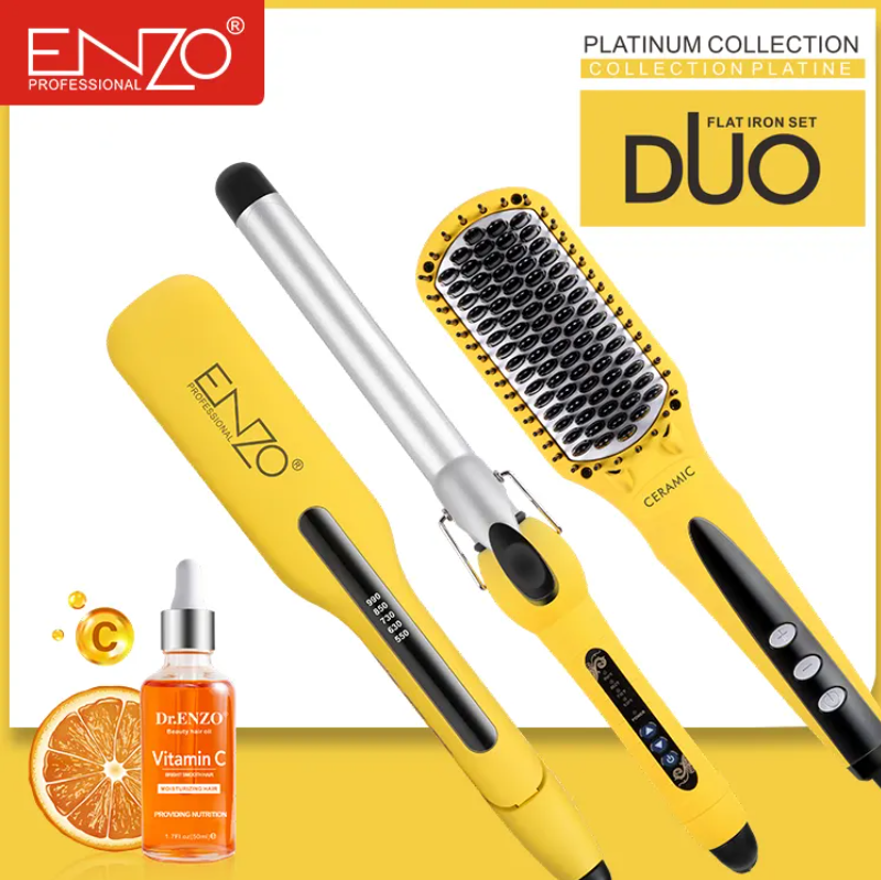 ENZO Professional Hair Straightener and Blow Dryer Gift Set