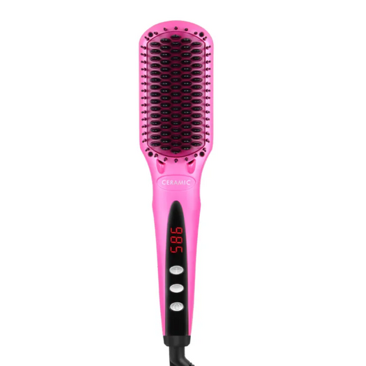 ENZO  Heated Electric Hair Straightener Brush