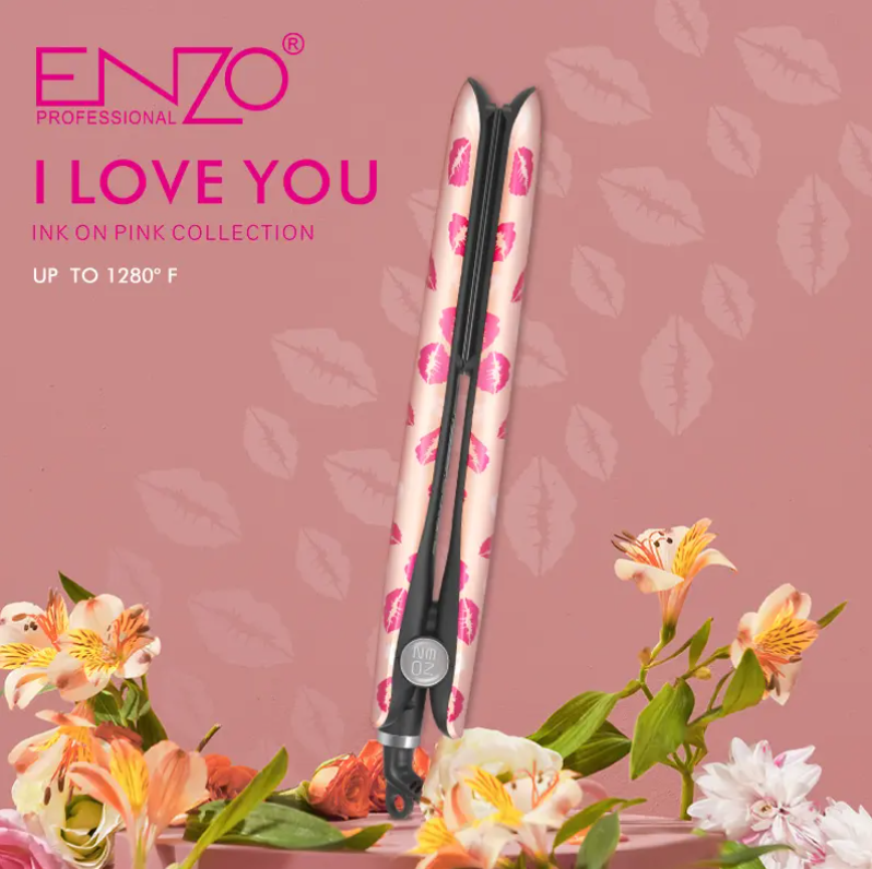 ENZO Professional Mini Lips Graffiti Cartoon Hair Straightener