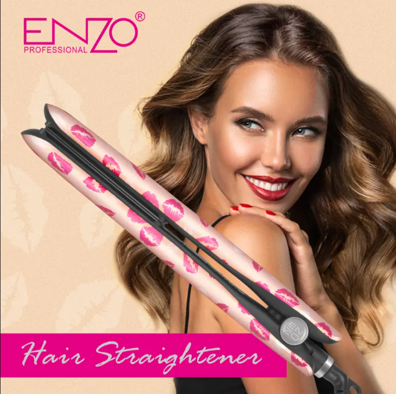 ENZO Professional Mini Lips Graffiti Cartoon Hair Straightener