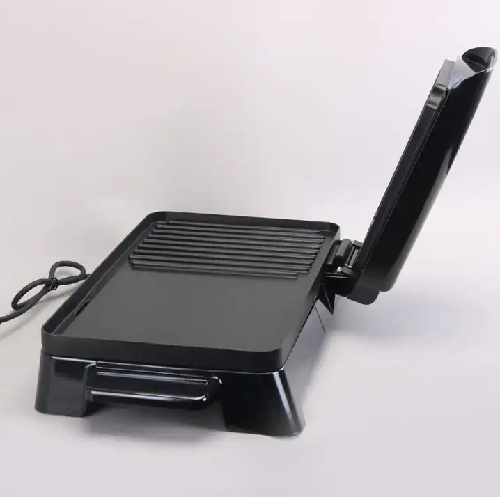 ENZO 2 in 1 electric bbq grill non stick cast teppanyaki grill