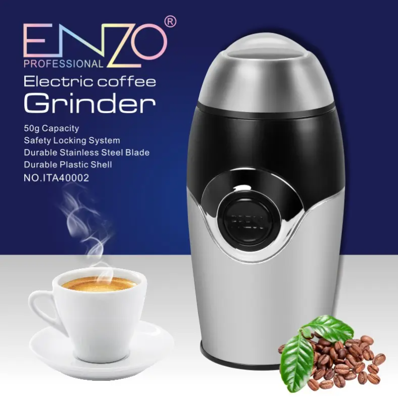 ENZO Mini Stainless Coffee Bean Grinder