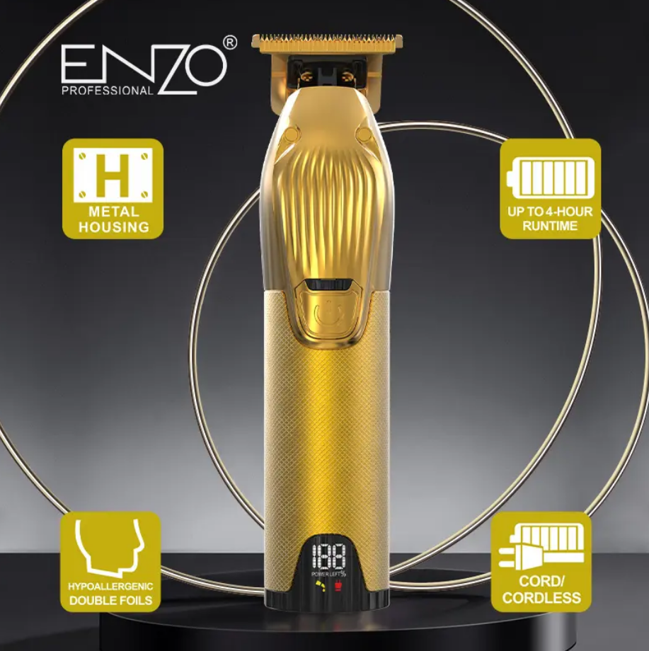 ENZO Hair Cutting Grooming Kit Waterproof Rechargeable Cordless Hair Clippers