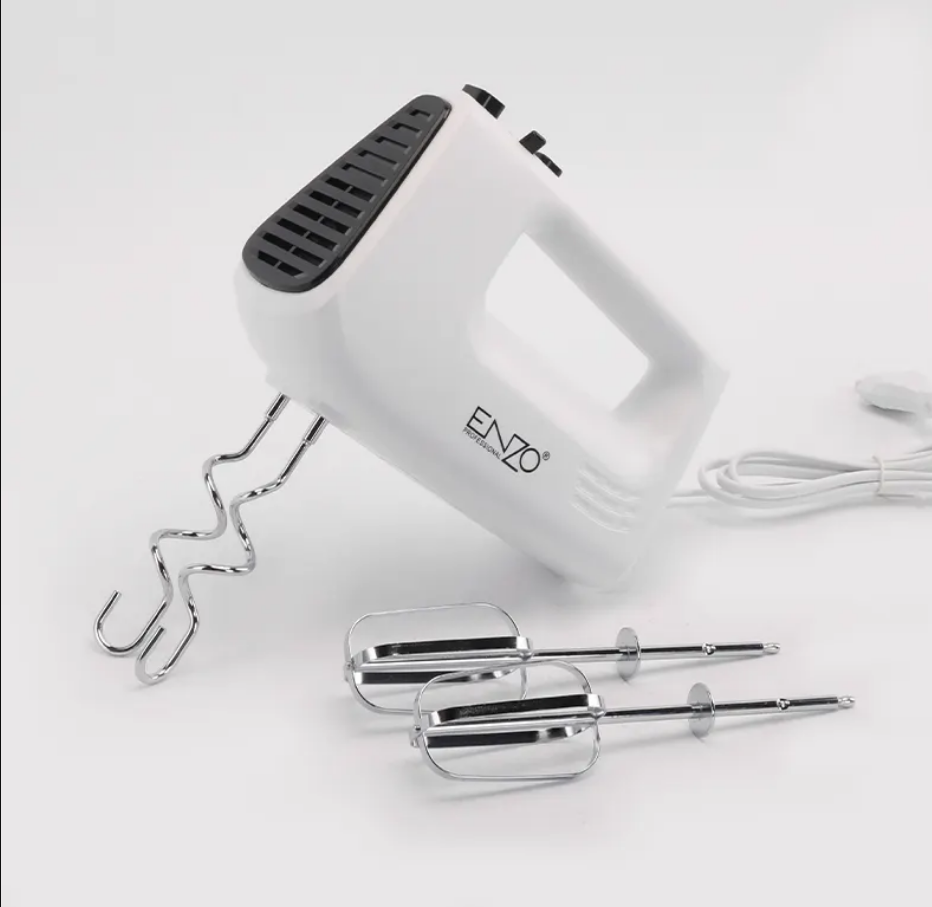 ENZO Portable Kitchen Electric Hand Mixer with 5 Speed Battery Operated