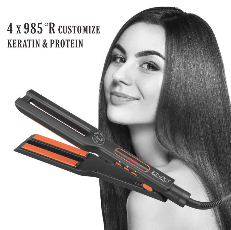 Enzo Double Copper 4 Plate Protein & Keratin Hair Straightener