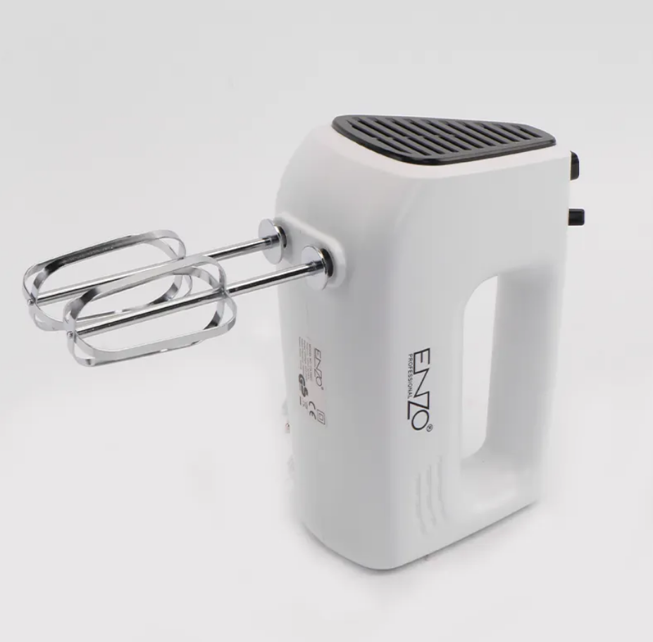 ENZO Portable Kitchen Electric Hand Mixer with 5 Speed Battery Operated