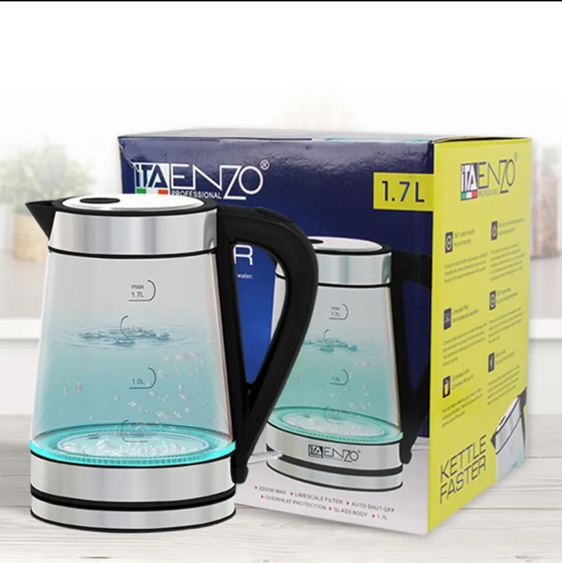 ENZO 1.7L Household Glass Kettle Keep Warm Smart Electric kettle