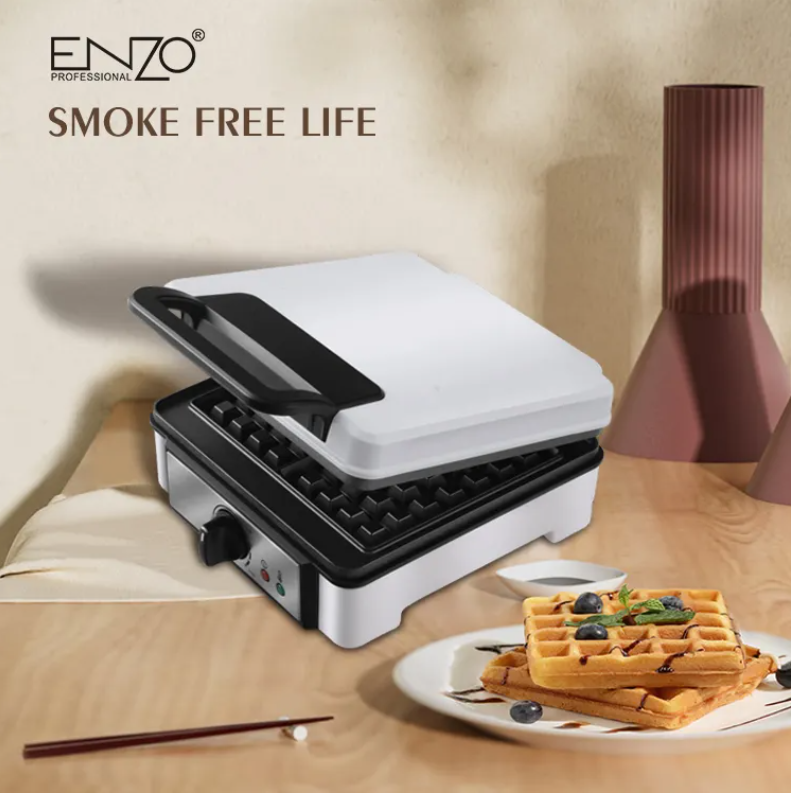 ENZO Nonstick Double Heat Egg Waffle Maker 2 Section