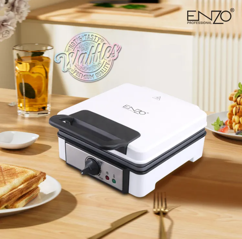 ENZO Nonstick Double Heat Egg Waffle Maker 2 Section