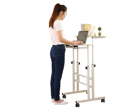 PRODESK Wheels Removable Adjustable Laptop Desk Cart