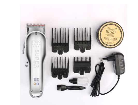 ENZO Professional Recharge Trimmer Cordless Super Motor Hair Clipper Kit