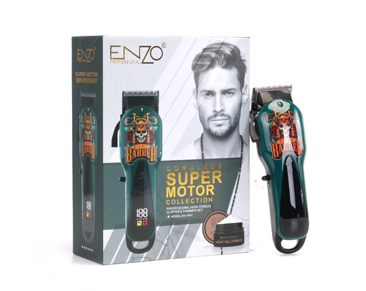 ENZO Professional Skull Metal Electric Hair Clipper Powerful Trimmer Set