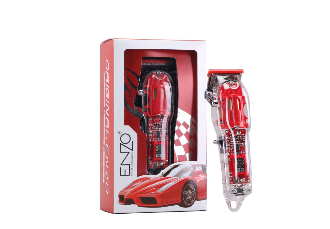 ENZO Transparent Grooming Trimmers Cordless LCD Display Hair Clippers Set