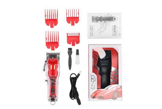 ENZO Transparent Grooming Trimmers Cordless LCD Display Hair Clippers Set