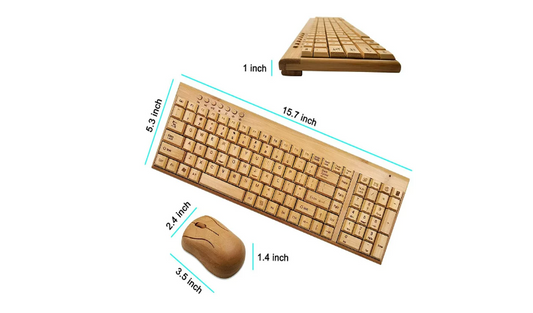 Wireless Bamboo Keyboard and Mouse