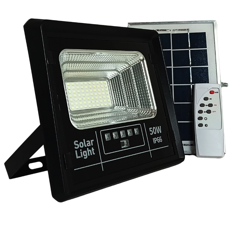 Nature Craft Solar Rechargeable Flood Light with Remote