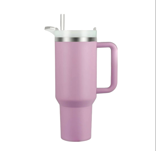 1.2L Tumbler with Handle Straw Lid, Stainless Steel Travel Mug