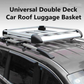 Universal Aluminum Alloy Luggage Basket For SUV Roof Rack -Double Deck - Silver