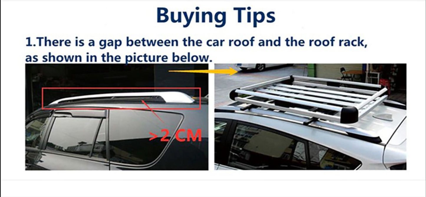 Universal Aluminum Alloy Luggage Basket For SUV Roof Rack -Double Deck - Silver