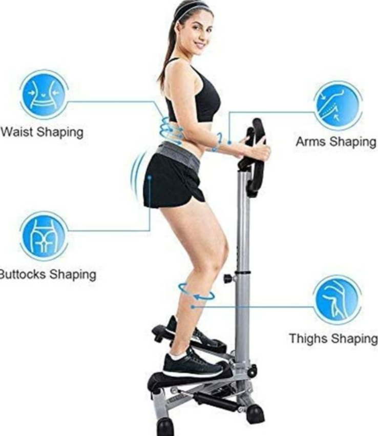 Sportion Mini Home Stepper Fitness Exercise Machine With Handlebar