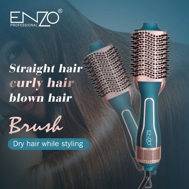 Enzo Pro One-Step Hair Dryer & Blowout Styler with Moluoge Oil