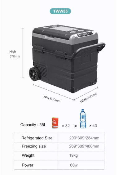 Alpicool Car Refrigerator Portable Cooler Refrigerator 12V/24V/220V With APP Control for Camping