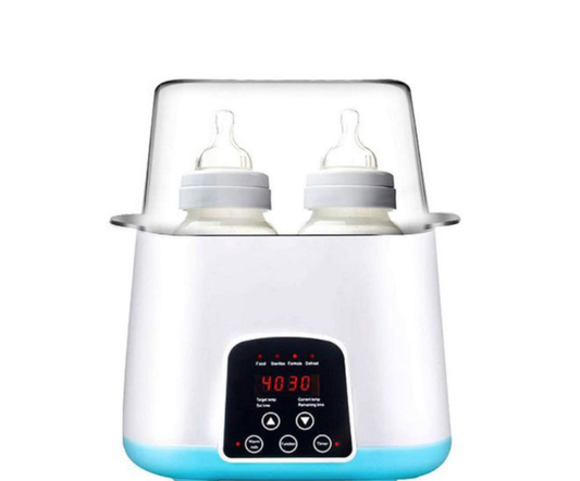 Digital Baby Bottle Sterilizer and Warmer - White and Blue