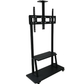 Mobile Floor TV Mount Stand Trolley Cart 2 Shelves with Wheels for 60-100"