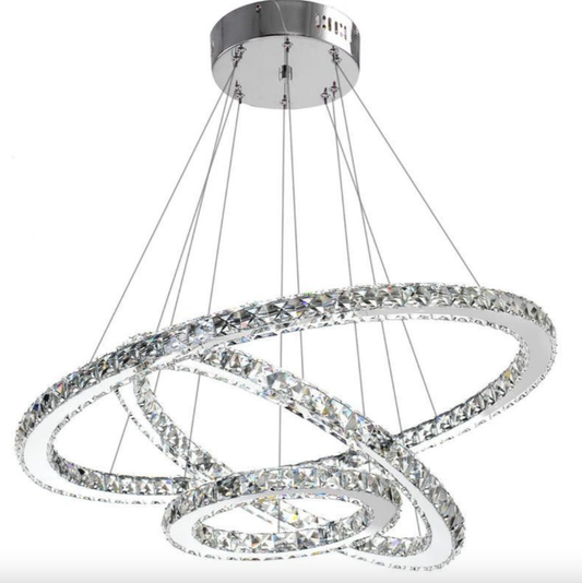 Crystal Chandelier Light Three Rings