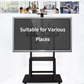 Mobile Floor TV Mount Stand Trolley Cart 2 Shelves with Wheels for 60-100"