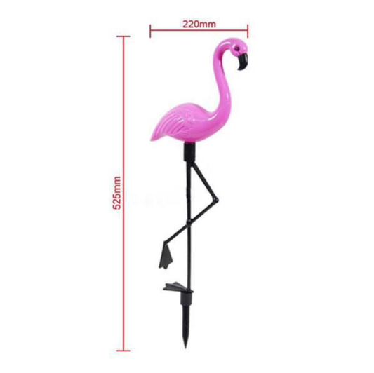 Waterproof 3 Piece Solar Garden LED Flamingo Standing Lights