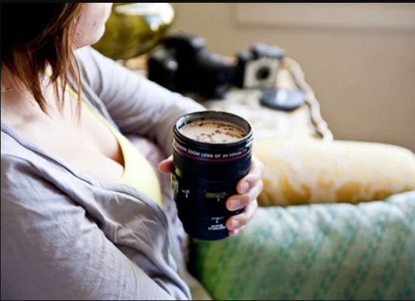 Camera Lens-Shaped Coffee Mug