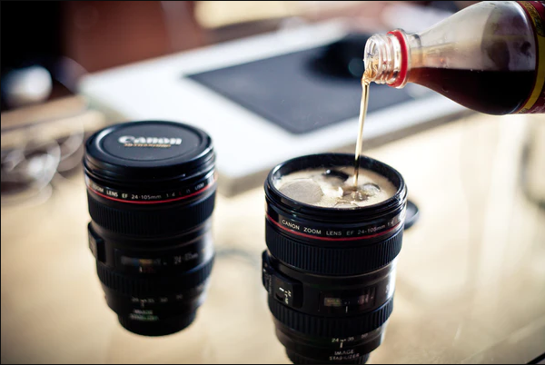 Camera Lens-Shaped Coffee Mug