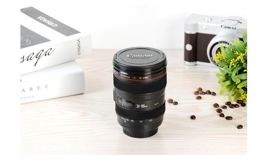 Camera Lens-Shaped Coffee Mug