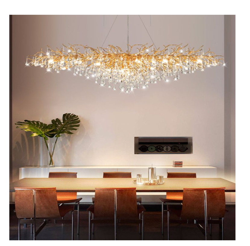 Modern Nordic Style Crystal Chandelier Gold 1200cm