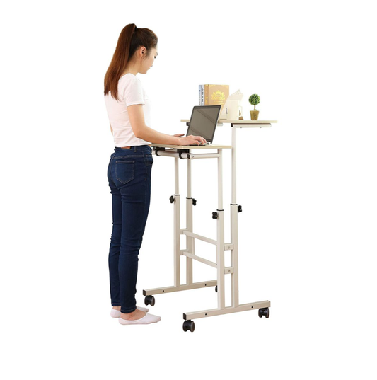 Wheels Removable Adjustable Laptop Desk Cart