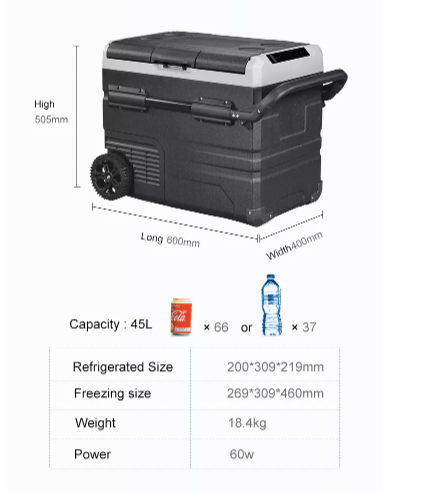 Alpicool Car Refrigerator Portable Cooler Refrigerator 12V/24V/220V With APP Control for Camping