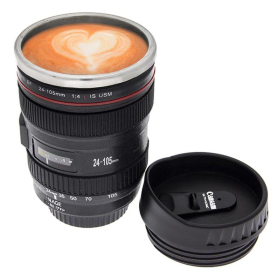 Camera Lens-Shaped Coffee Mug