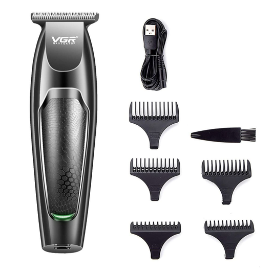 VGR - Professional Wireless Hair & Beard Trimmer with 5 Hair Gauges