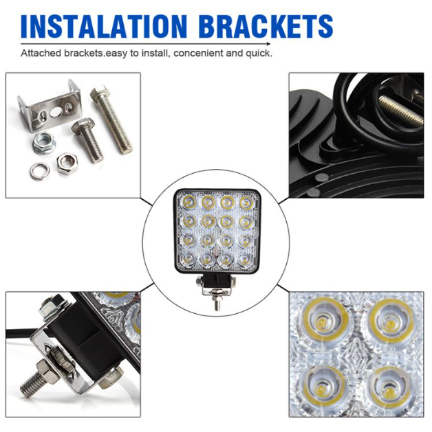 48W Led Spot Light Work Light 2Piece