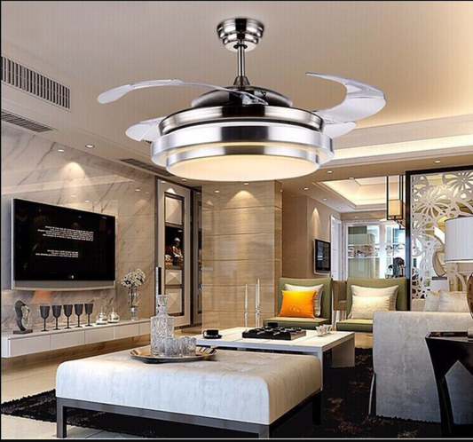 Remote Control Modern Luxury Quiet Auto Folding Invisible Ceiling Fan