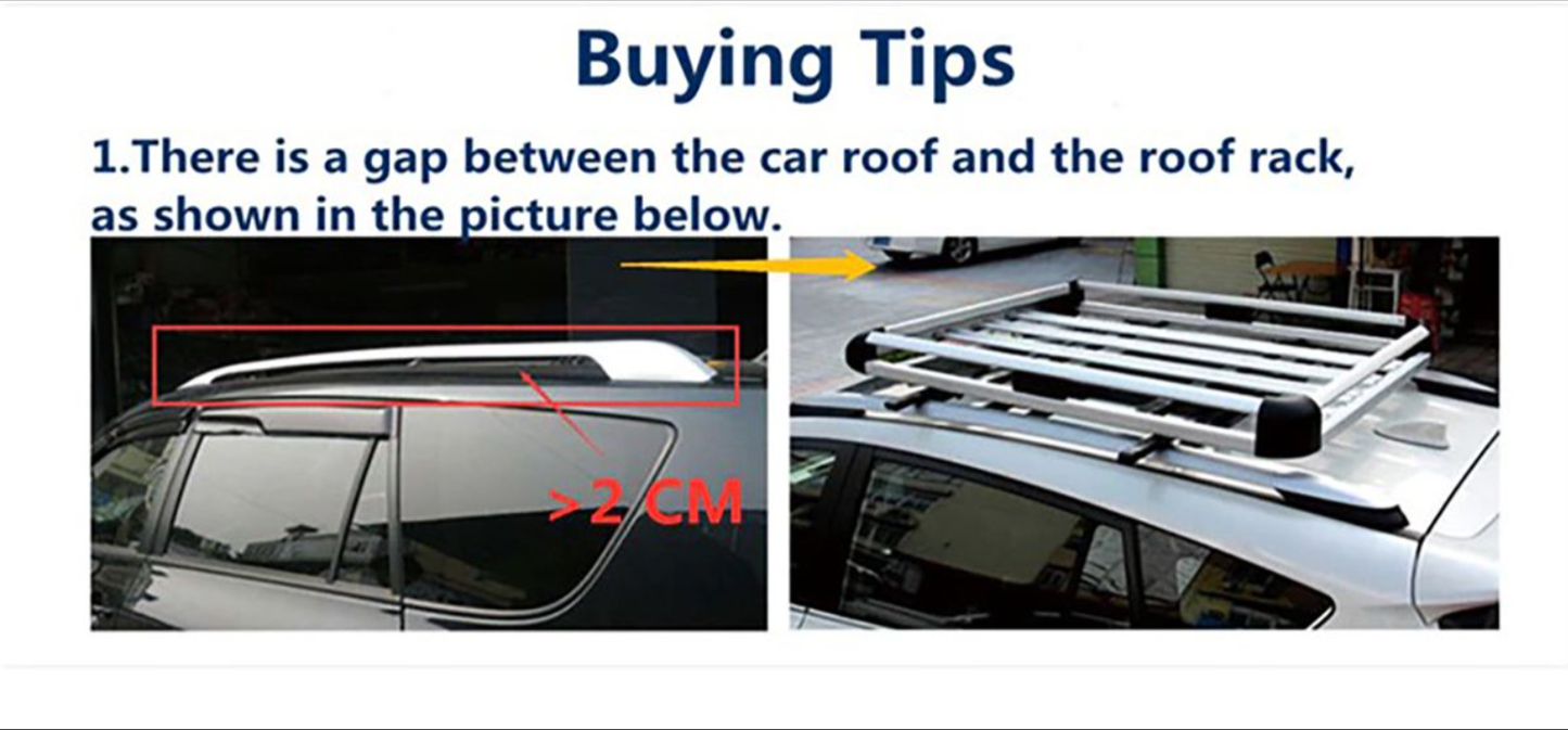 Universal Aluminum Alloy Luggage Basket For SUV Roof Rack -Double Deck - Black-160cm*100cm