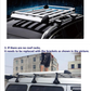 Universal Aluminum Alloy Luggage Basket For SUV Roof Rack -Double Deck - Black-160cm*100cm