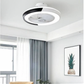 Space Saving LED Ceiling Fan with Remote - Black & White