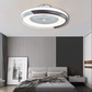 Space Saving LED Ceiling Fan with Remote - Black & White