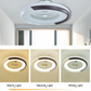 Space Saving LED Ceiling Fan with Remote - Black & White